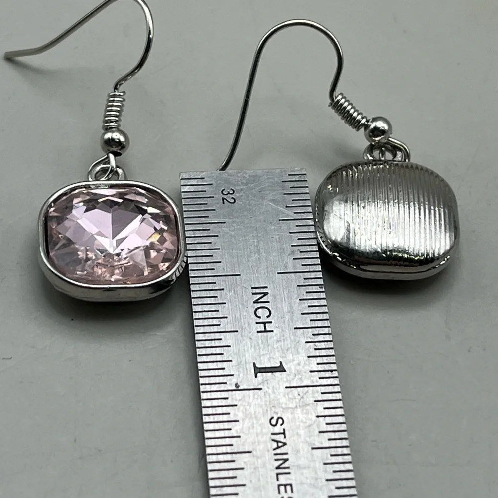 Elegant Pink Gemstone Earrings